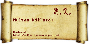 Multas Kászon névjegykártya